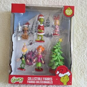 New dr. Seuss The Grinch Who Stole Christmas Collectible 6-Piece Figurine Set